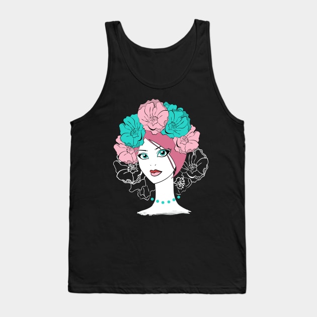 Flower Punk Tank Top by Kaldia